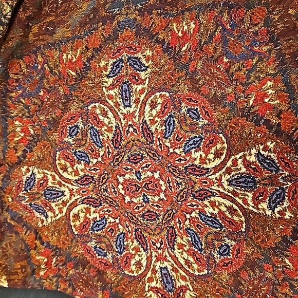 💕ZARA💕 Printed Midi Dress 8913/829 ~ Brick Multi-Color Abstract Print Small - Picture 10 of 15